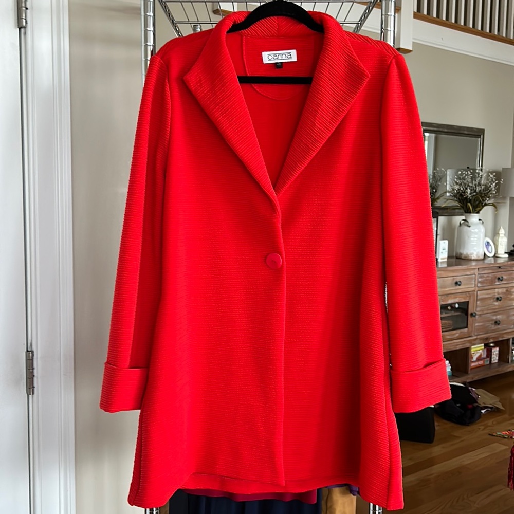 Carina Red Flared Jacket